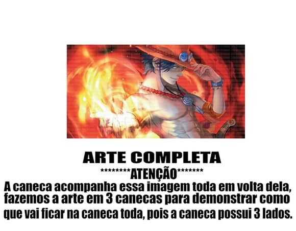 Caneca Polímero One Piece Ace Personalizada