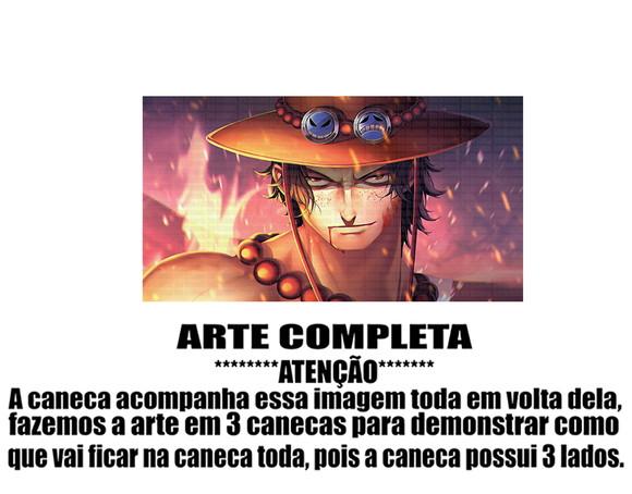 Caneca Polímero One Piece Ace Personalizada