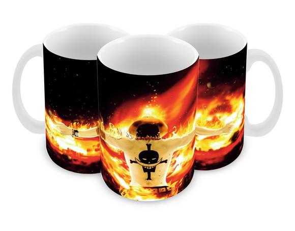 Caneca Polímero One Piece Ace Personalizada