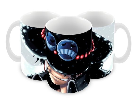 Caneca Polímero One Piece Ace Personalizada