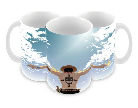 Caneca Polímero One Piece Ace Personalizada