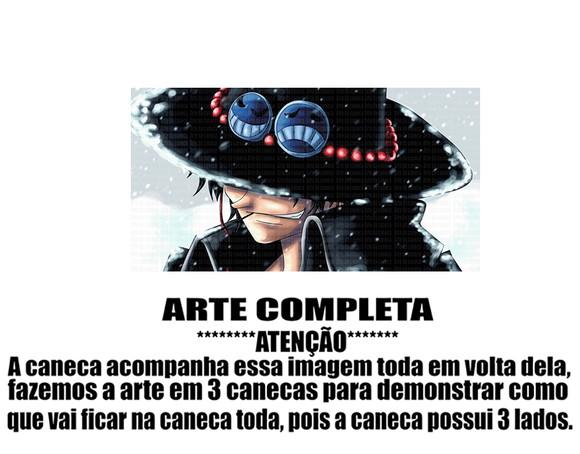 Caneca Polímero One Piece Ace Personalizada