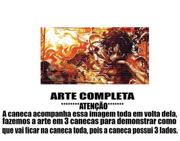 Caneca Polímero One Piece Ace Personalizada