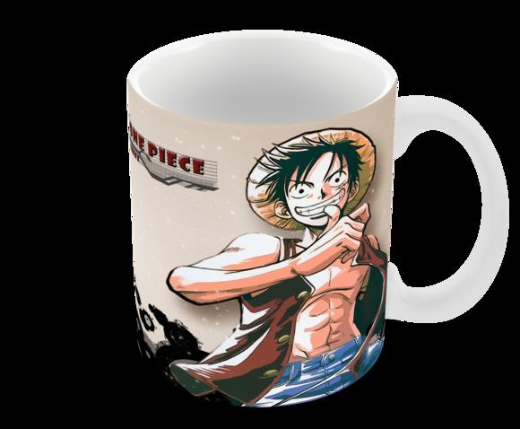 Caneca Polímero One Piece Luffy Personalizada