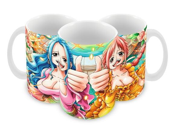 Caneca Polímero One Piece Nami e Vivi Personalizada