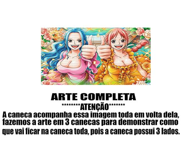 Caneca Polímero One Piece Nami e Vivi Personalizada