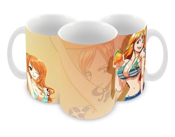 Caneca Polímero One Piece Nami Personalizada
