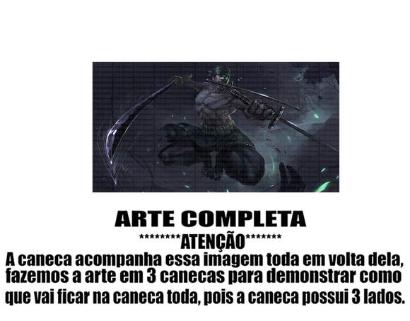 Caneca Polímero One Piece Zoro Personalizada