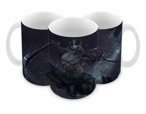 Caneca Polímero One Piece Zoro Personalizada