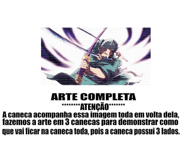 Caneca Polímero One Piece Zoro Personalizada