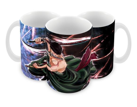 Caneca Polímero One Piece Zoro Personalizada