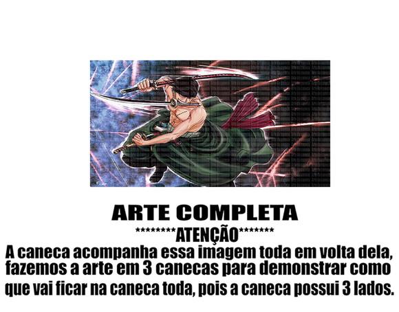Caneca Polímero One Piece Zoro Personalizada