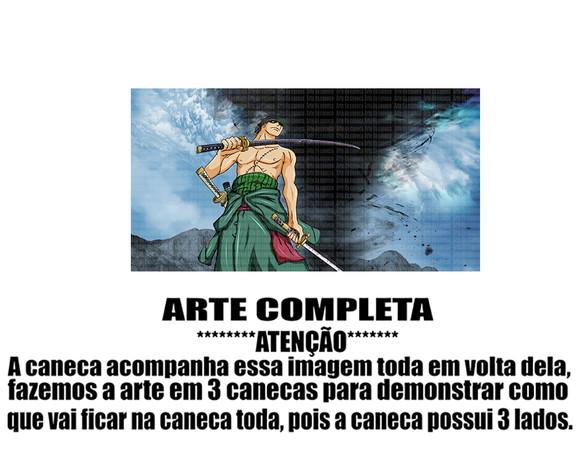 Caneca Polímero One Piece Zoro Personalizada