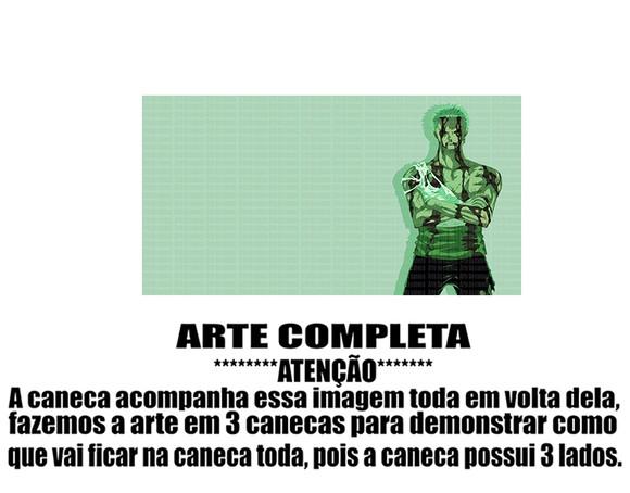 Caneca Polímero One Piece Zoro Personalizada