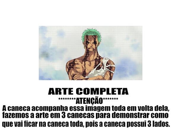 Caneca Polímero One Piece Zoro Personalizada