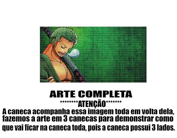 Caneca Polímero One Piece Zoro Personalizada