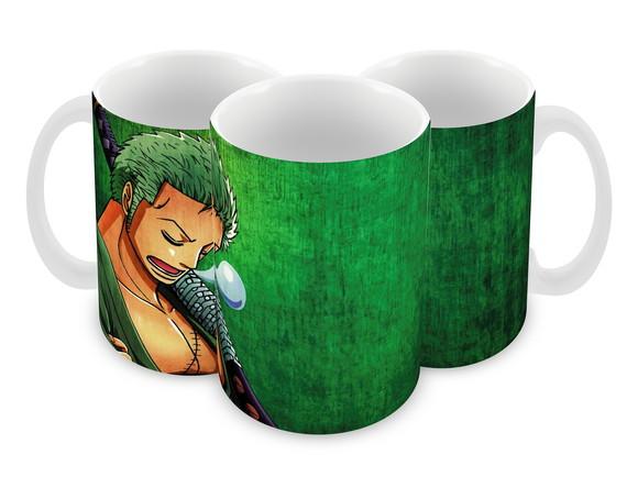 Caneca Polímero One Piece Zoro Personalizada
