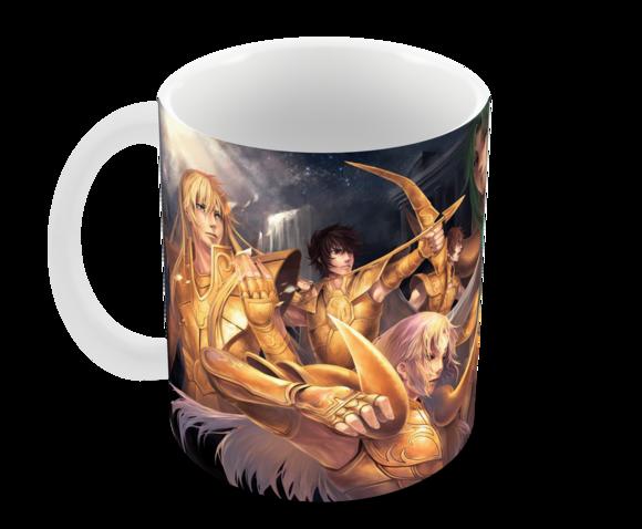 Caneca Polímero os Cavaleiros do Zodíaco Personalizada