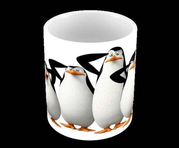 Caneca Polímero os Pinguins de Madagascar Personalizada