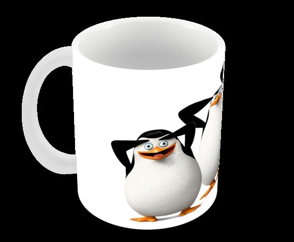 Caneca Polímero os Pinguins de Madagascar Personalizada