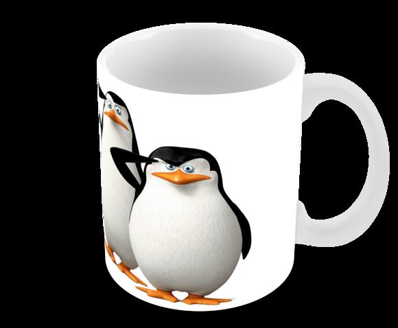 Caneca Polímero os Pinguins de Madagascar Personalizada