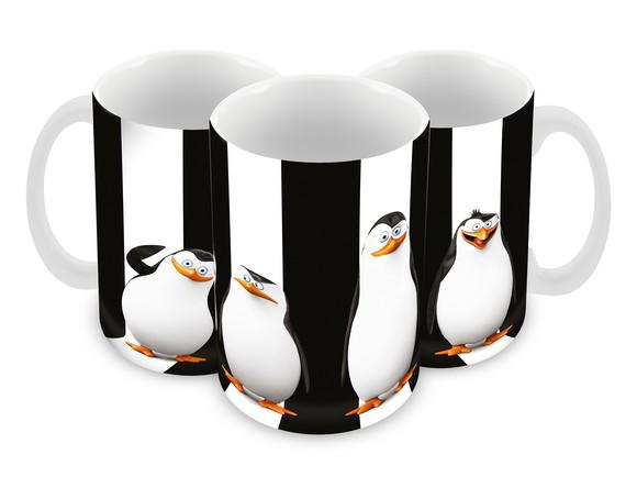Caneca Polímero os Pinguins de Madagascar Personalizada