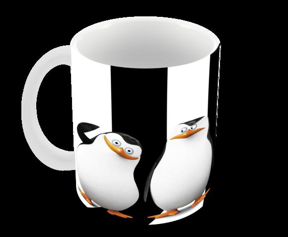 Caneca Polímero os Pinguins de Madagascar Personalizada
