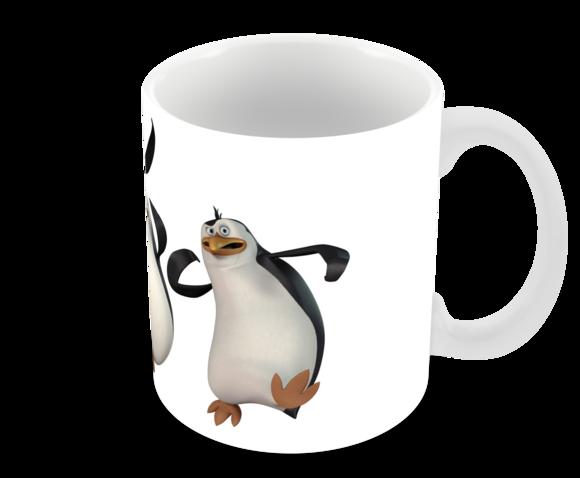 Caneca Polímero os Pinguins de Madagascar Personalizada