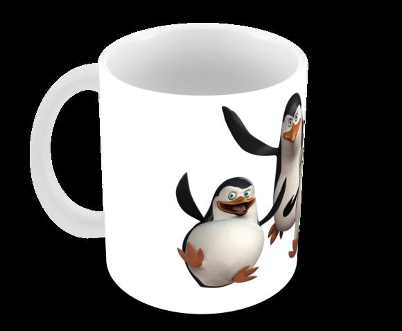 Caneca Polímero os Pinguins de Madagascar Personalizada