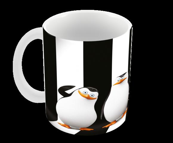 Caneca Polímero os Pinguins de Madagascar Personalizada