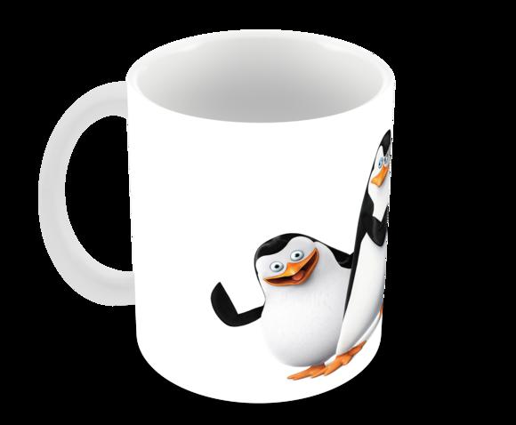 Caneca Polímero os Pinguins de Madagascar Personalizada