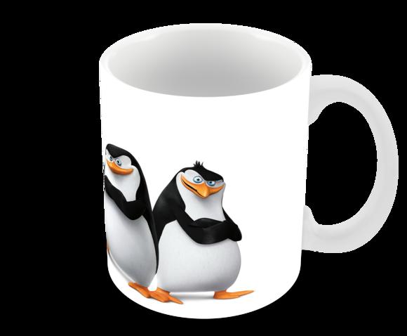 Caneca Polímero os Pinguins de Madagascar Personalizada