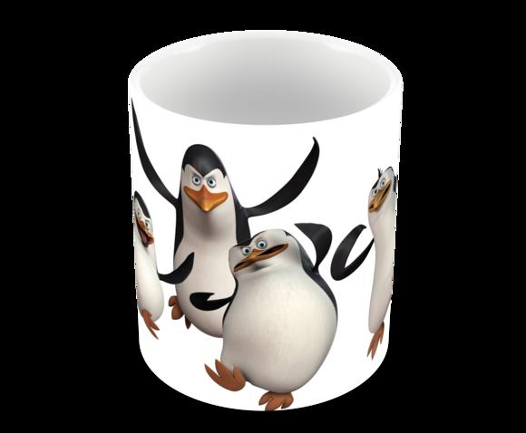 Caneca Polímero os Pinguins de Madagascar Personalizada