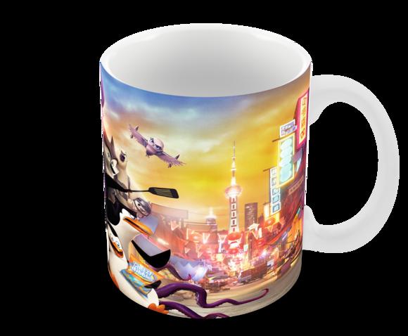 Caneca Polímero os Pinguins de Madagascar Personalizada
