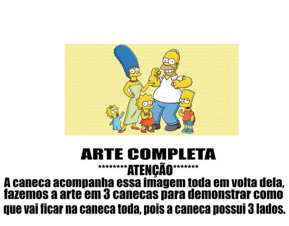 Caneca Polímero os Simpsons Personalizada