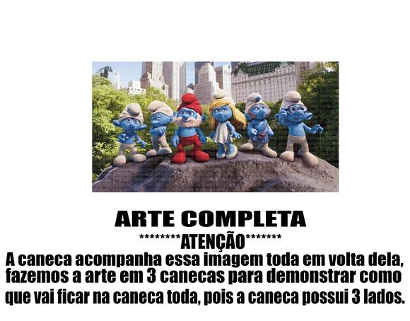 Caneca Polímero os Smurfs Personalizada
