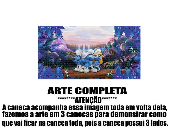 Caneca Polímero os Smurfs Personalizada