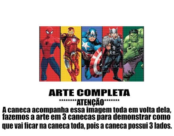 Caneca Polímero os Vingadores Personalizada