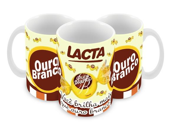 Caneca Polímero Ouro Branco Personalizado