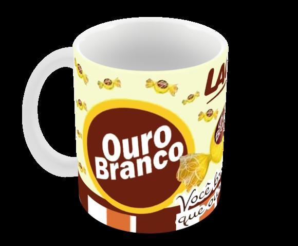 Caneca Polímero Ouro Branco Personalizado