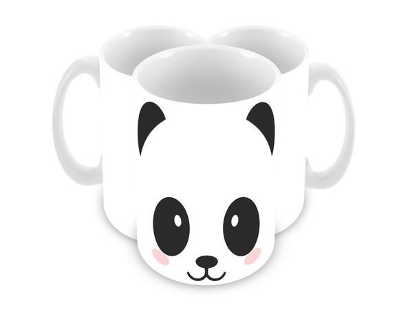 Caneca Polímero Panda Fofo Personalizada