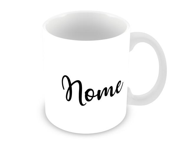 Caneca Polímero Panda Fofo com Nome Personalizada