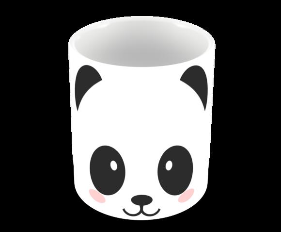 Caneca Polímero Panda Fofo Personalizada