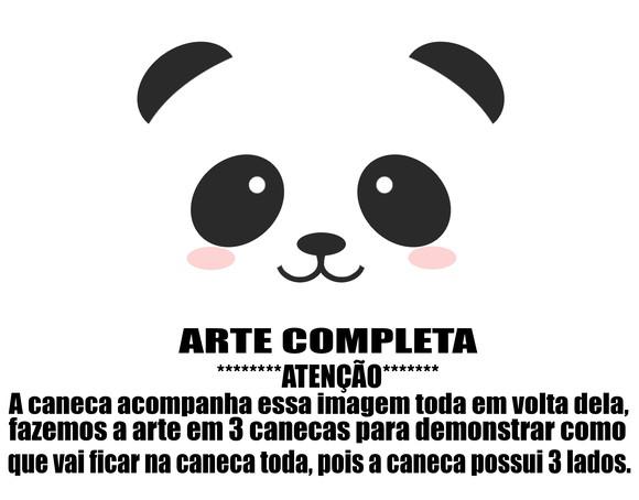 Caneca Polímero Panda Fofo Personalizada