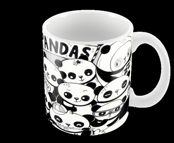 Caneca Polímero Panda Fofo Personalizada