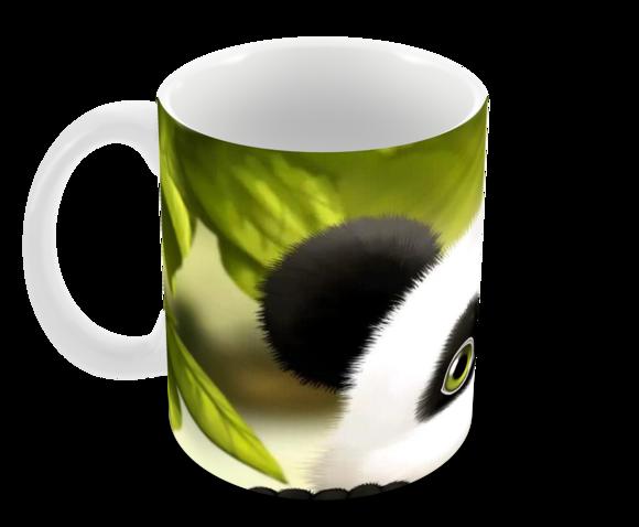 Caneca Polímero Panda Fofo Personalizada