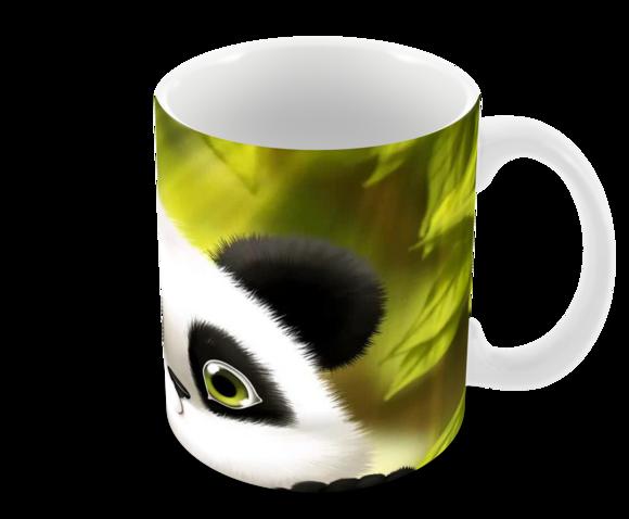 Caneca Polímero Panda Fofo Personalizada