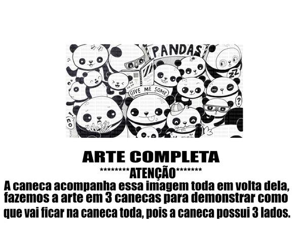 Caneca Polímero Panda Fofo Personalizada