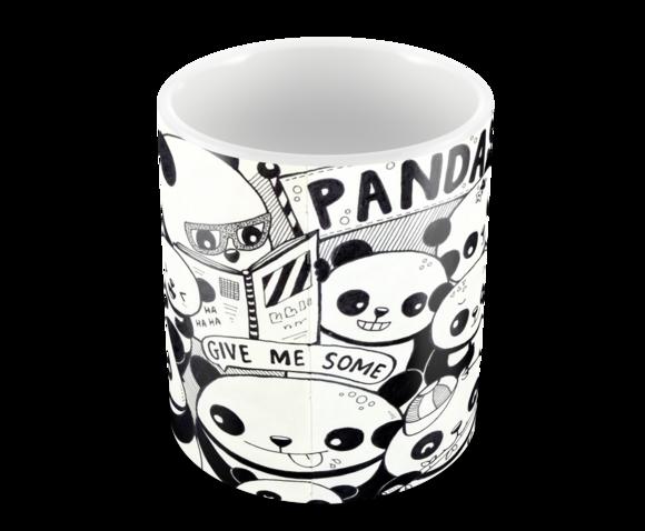 Caneca Polímero Panda Fofo Personalizada