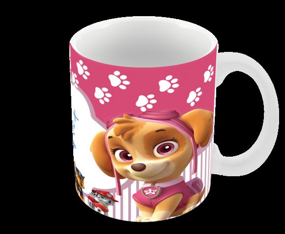 Caneca Polímero Patrulha Canina com Nome Personalizada